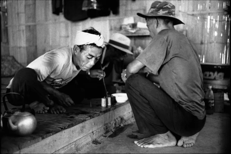 man spit on the ground for blessing