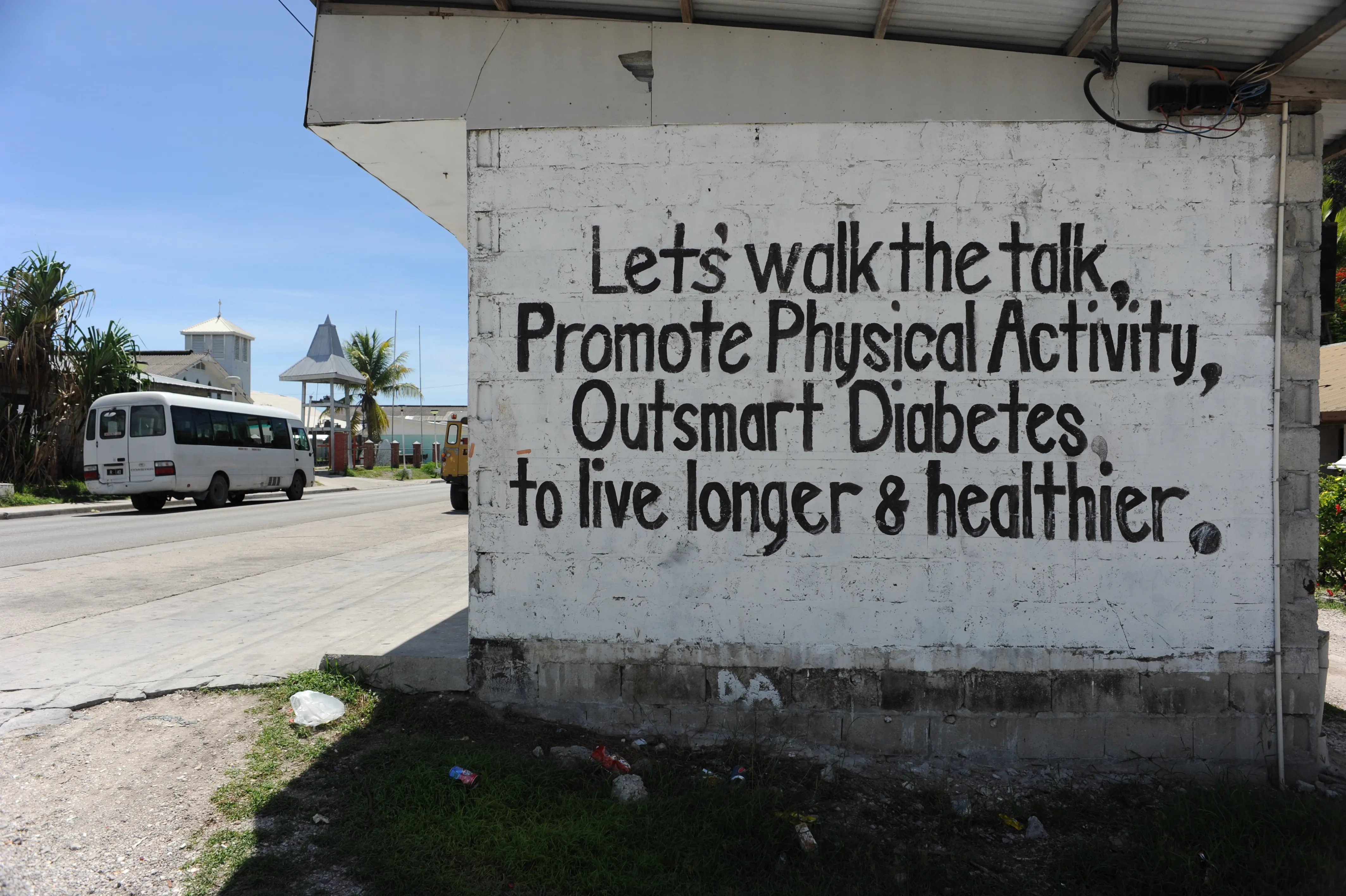 sign outsmart diabetis nauru wall