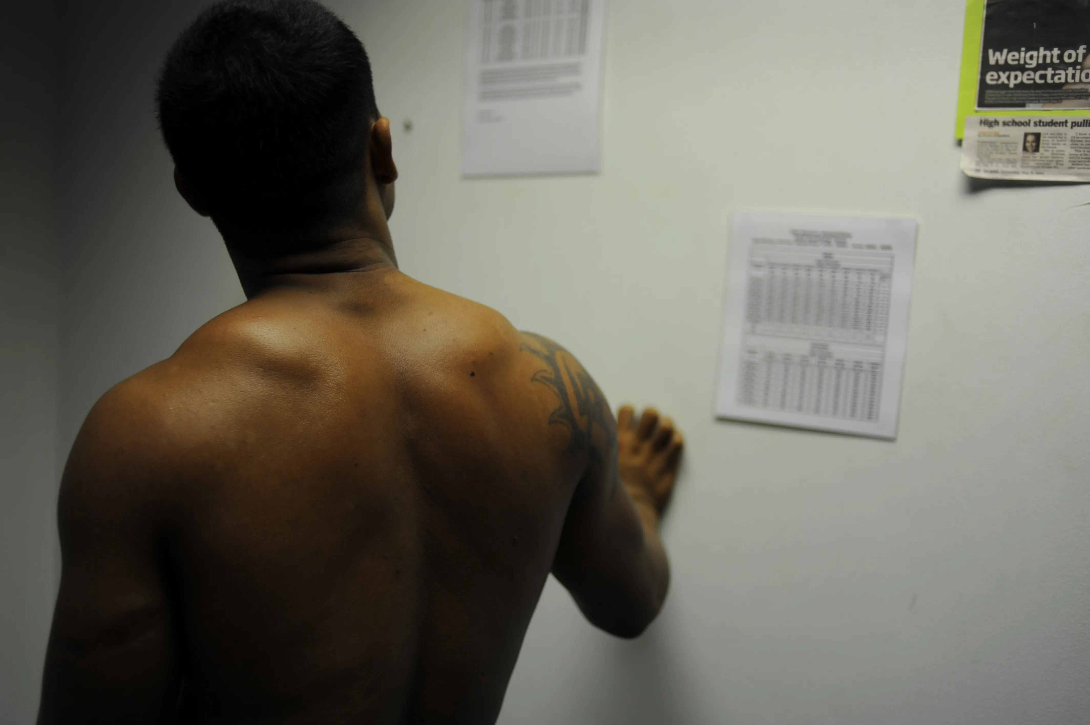 athlet look at the call order for weightlifting competition arafura australia