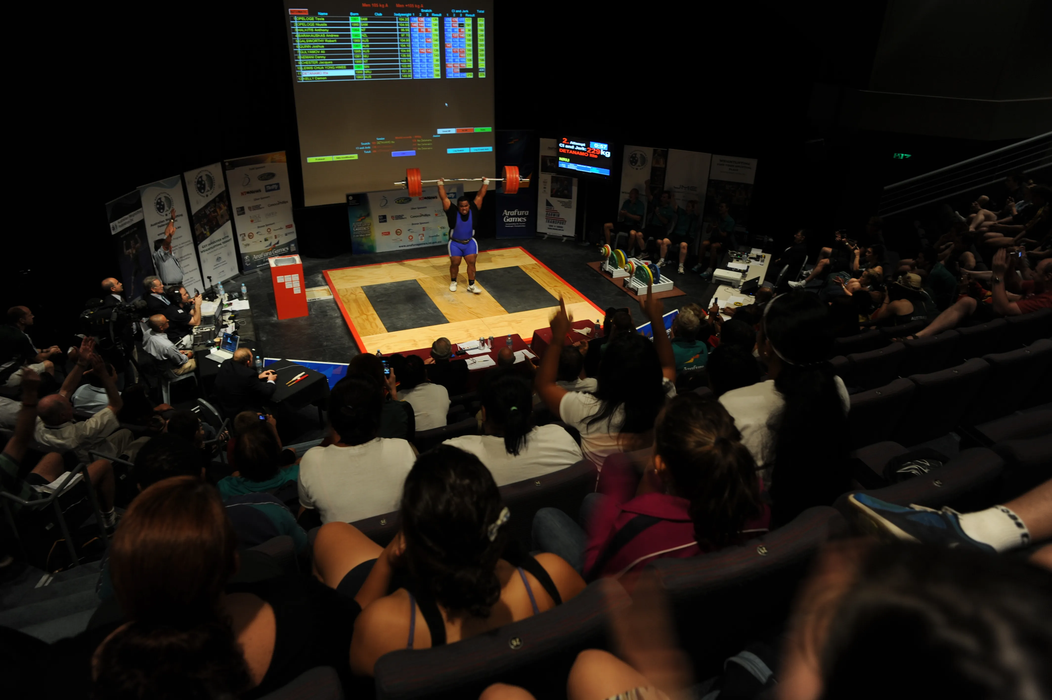 itte detenamo breaks the commonwealth record arafura australia weightlifting
