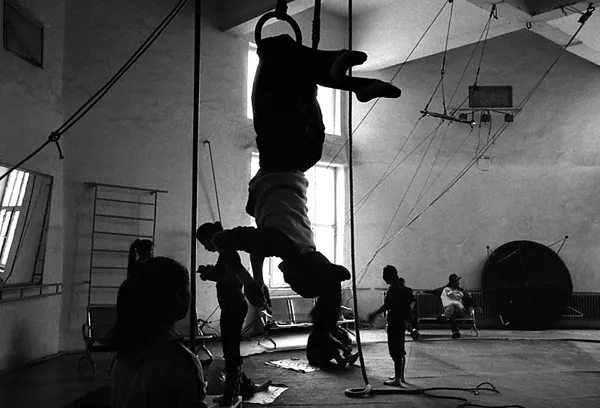 athlets train for circus Ulaanbaatar