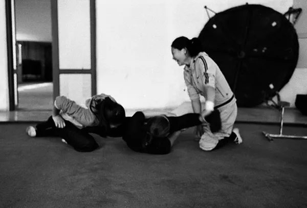 athlets stretching and joking circus Ulaanbaatar