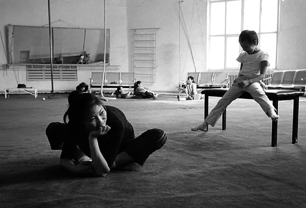 girl and kid training for circus Ulaanbaatar