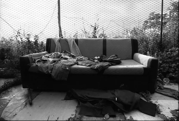 abandoned sofa